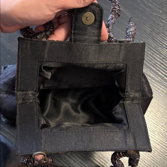 Beaded Black and Multicolor Handbag - Picture 6 of 7